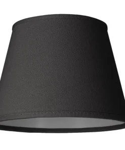 LAMPSKÄRM Linne Klotfäste Svart 20cm