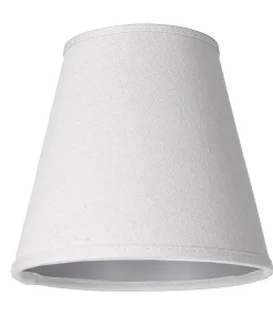 LAMPSKÄRM Linne Klotfäste Vit 17cm
