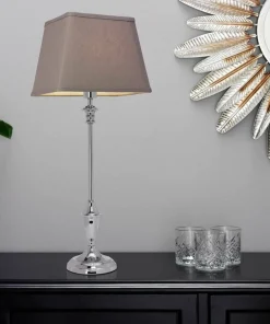 LAMPSKÄRM Linne Ringfäste 16/23,5cm Grå