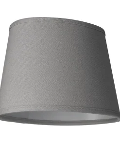 LAMPSKÄRM Linne Ringfäste Oval Grå 20cm
