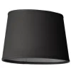 LAMPSKÄRM Linne Ringfäste Oval Svart 25cm