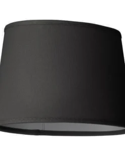 LAMPSKÄRM Linne Ringfäste Oval Svart 25cm