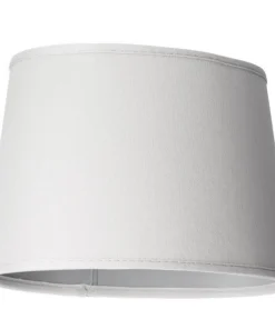 LAMPSKÄRM Linne Ringfäste Oval Vit 25cm