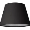 LAMPSKÄRM Linne Ringfäste Svart 25cm