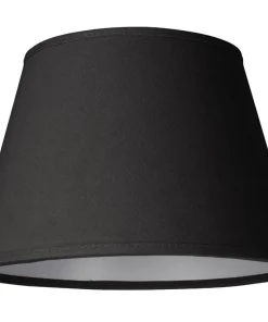 LAMPSKÄRM Linne Ringfäste Svart 25cm