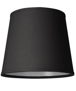LAMPSKÄRM Linne Ringfäste Svart 20cm
