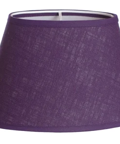 LAMPSKÄRM Oval Linne 14/22cm Lila