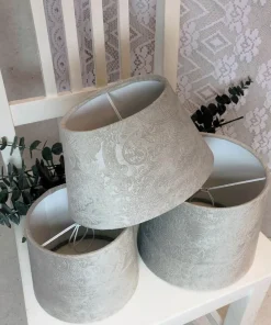 LAMPSKÄRM Sammet 16/14cm Grå