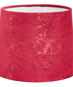 LAMPSKÄRM Sammet 20/17cm Vinröd