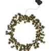 LARIX Krans Batteri 40cm 30LED Grön
