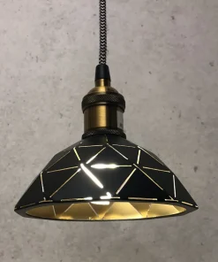 LASERSKUREN Fönsterlampa 15cm Svart/Guld