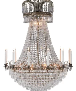 LÄCKÖ Kristallkrona 18L 125cm Antik/Brilliant