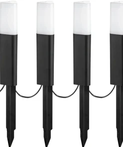LEON Trädgårdsbelysning 4-Set 23cm Svart