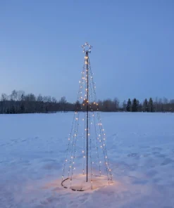 LIGHT TREE Utomhusdekoration 75cm 170LED IP44 Svart