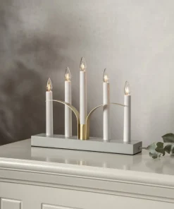 LILJA Ljusstake 5L 30cm Grå