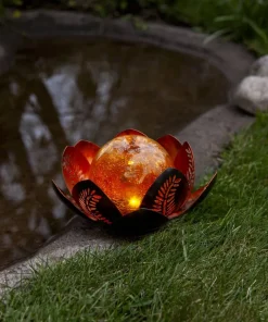 LILLY Solcellsdekoration 24cm Amber