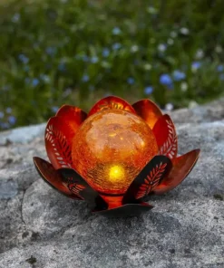 LILLY Solcellsdekoration 24cm Amber