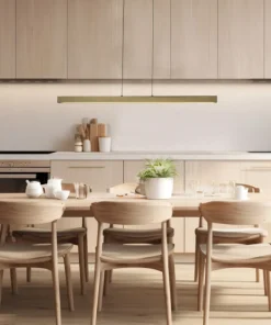LINEA Taklampa 100cm Ljust trä