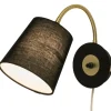 LJUSDAL Vägglampa 31cm Svart/Matt Mässing