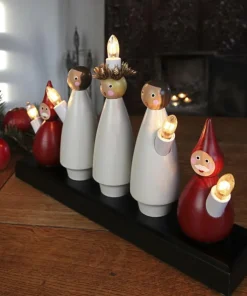 Ljusstake Luciakör Flerfärgad
