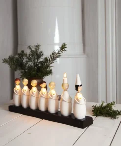 Ljusstake Luciatåg Vit