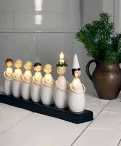 Ljusstake Luciatåg Vit