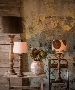 LODGE Lampfot 78cm Vintage Brun
