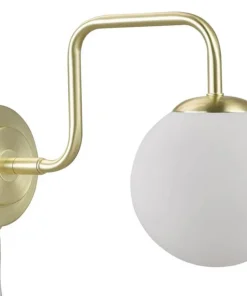 LONDON Vägglampa 21cm Borstad mässing
