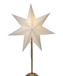 LOTTIE Stjärna på fot 55cm 50LED Mässing