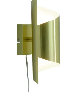 LUCILE Vägglampa 27cm Matt Mässing/Vit