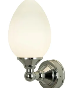 LUIGI Vägglampa Bad 23,5cm Krom/Opalvit IP44
