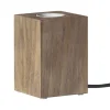 LYS Lampfot E27 10cm Brun