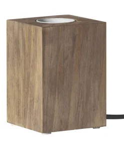 LYS Lampfot E27 10cm Brun