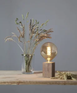LYS Lampfot E27 10cm Brun