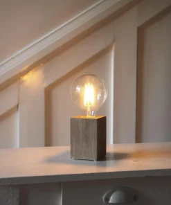 LYS Lampfot E27 10cm Brun