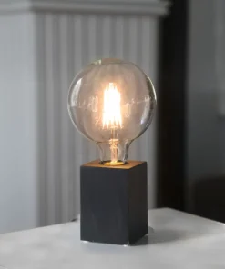 LYS Lampfot E27 10cm Svart