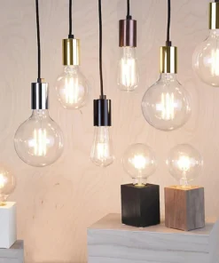 LYS Lampfot E27 10cm Svart