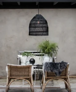 MAJA Takskärm 53cm Wicker Svart