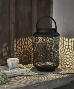 MANDALA Solcellslykta 30cm Svart