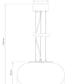 MANET Taklampa 37cm Vit/Krom