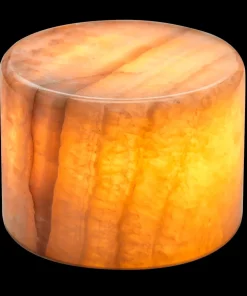 MARBLE L Bordsljus Äkta Marmor 8x6cm Amber