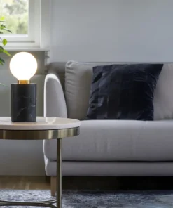 MARBLE Lampfot E27 14cm Svart