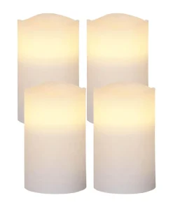 MAY LED-Blockljus 4-pack 12,5cm Vit