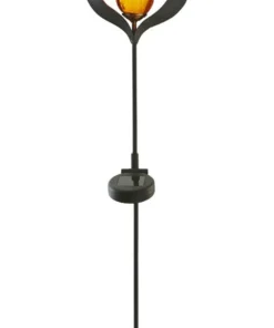 MELILLA FLAMMA Solcells-Dekoration 85cm Amber/Svart
