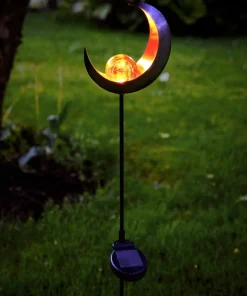 MELILLA MÅNSKÄRA Solcells-Dekoration 85cm Amber/Svart