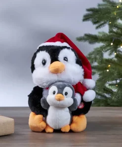 MERRY PAL Inomhusdekoration Pingviner Batteri 25cm Svart
