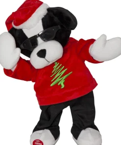MERRY PAL Inomhusdekoration Julhund Batteri 33cm Svart