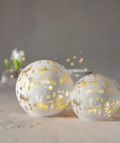 MERRYX-MAS Glasdekoration Batteri 15cm Vit