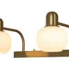 MESSINA Skåp/Bänkbelysning Bad 33cm Matt Mässing/Opalvit IP44
