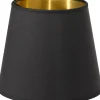 MIA METALLINSIDA Lampskärm 14/10cm Svart/Guld